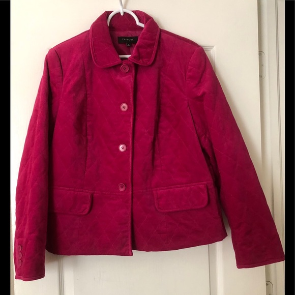 NWOT Talbots Velvet Quilted Jacket - Picture 2 of 5
